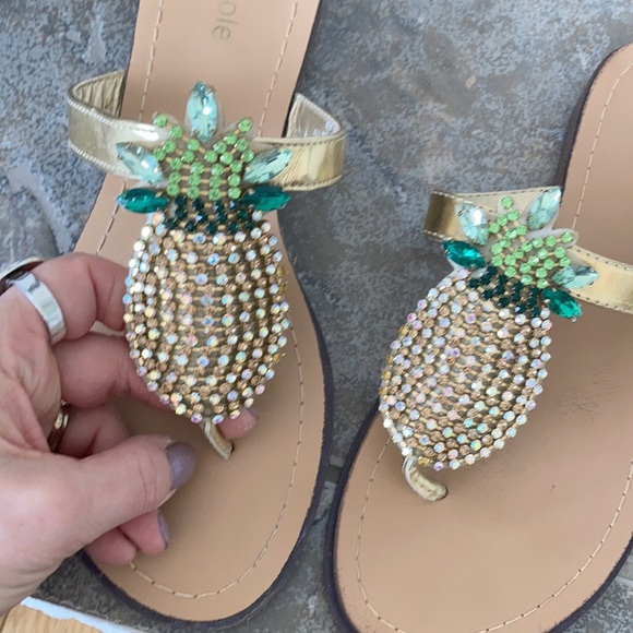 SPARKLY PINEAPPLE SANDALS - Picture 3 of 7